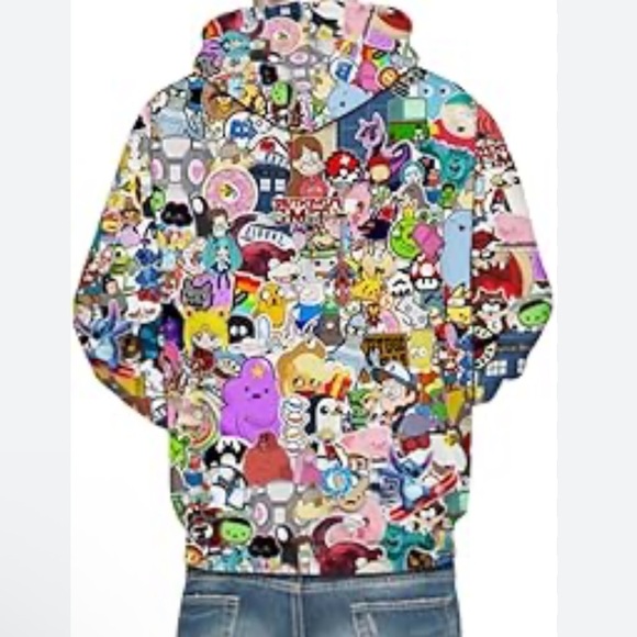 NEWCOSPLAY LG Hoodie Adventure Time Cartoon Network South Park Graphic Pokemon - Picture 5 of 17